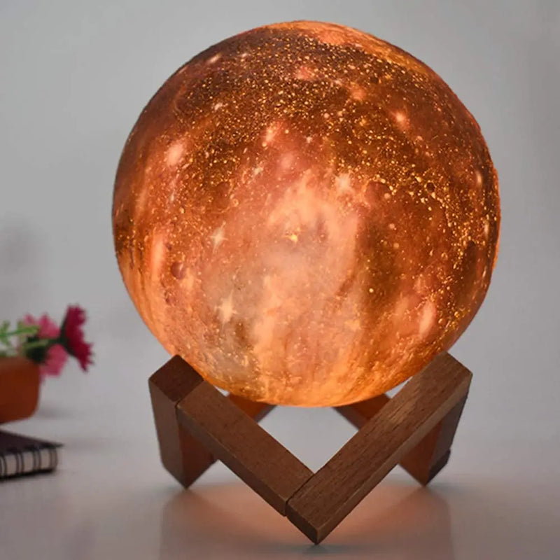 Soléveil Petite Lune — Veilleuse lune 3D, 16 couleurs, tactile et télécommande